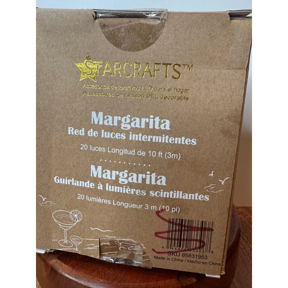 StarCrafts Margarita Twinkle String Lights LED 10‎ Ft New In Box